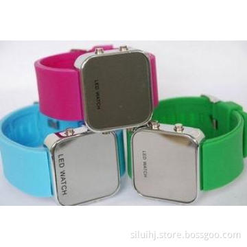 Durable Colorful Silicone Wristband Watch / Silicone Bracel